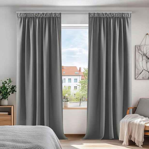 Zatemňovací Závěsy 140 x 220 CM Na Řasící Pásce, 2 Kusy