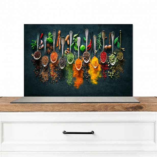 MuchoWow KUCHYŇSKÁ ZÁSTĚNA Bylinky - koření - lžíce 70x50 cm