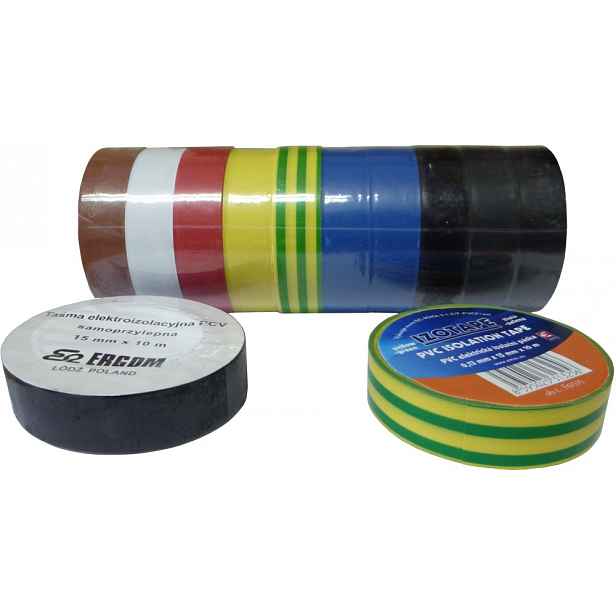 PLX Izolační páska PVC 15mm x 10m elektrická pevnost minimálně: 40 kV/mm