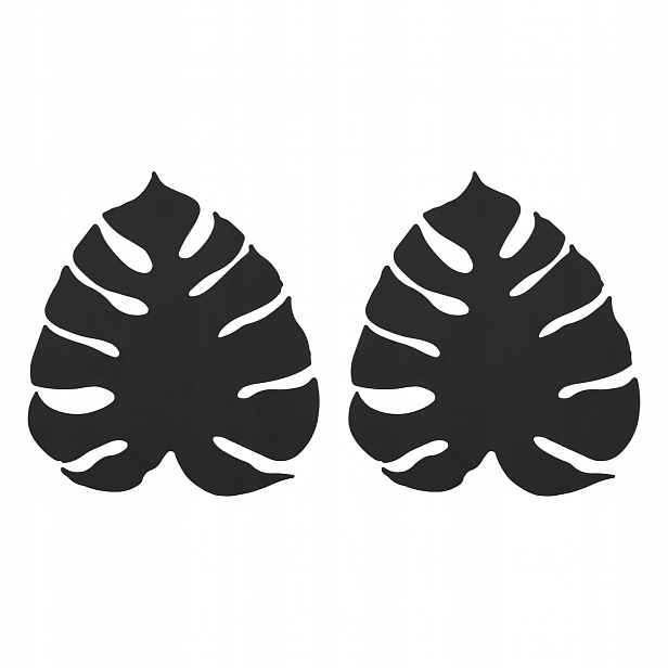 Tk Lighting Sada 2 x nástěnná lampa Lampa kov Černá Monstera 4xG9