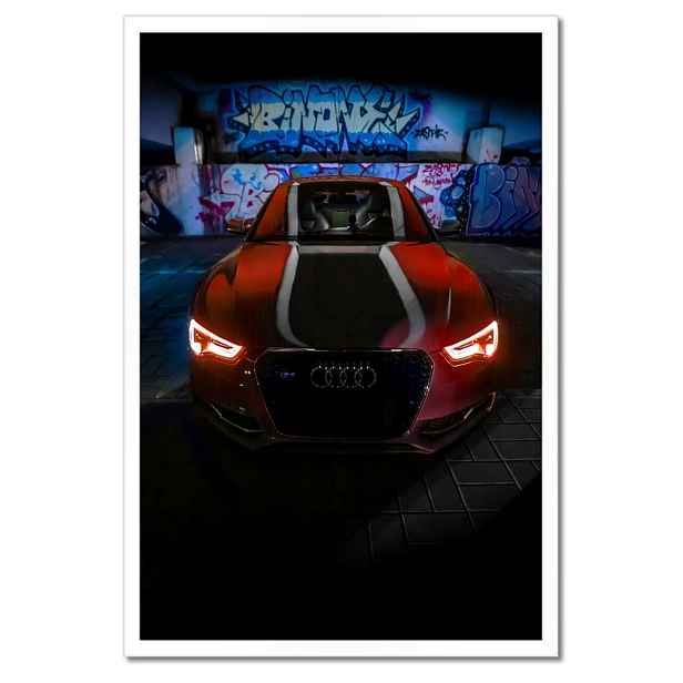 Plakáty v rámu 40x60 Červená Audica Audi
