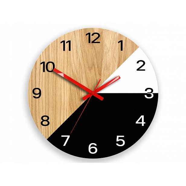 Nástěnný hodinový stroj Texas Wood Červený 33 cm