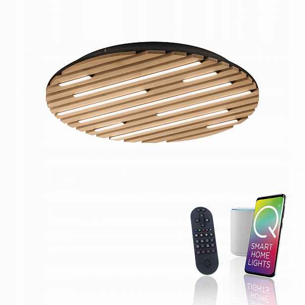 Stropní Svítidlo Q-akustik Paul Neuhaus 6421-79 Led Dřevo