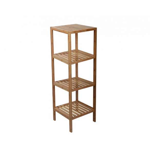 Dřevěný regál Bamboo, 4 police