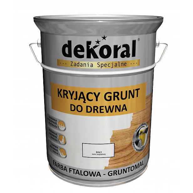 Dekoral Krycí podklad na dřevo bílý 5 l (gruntomal)