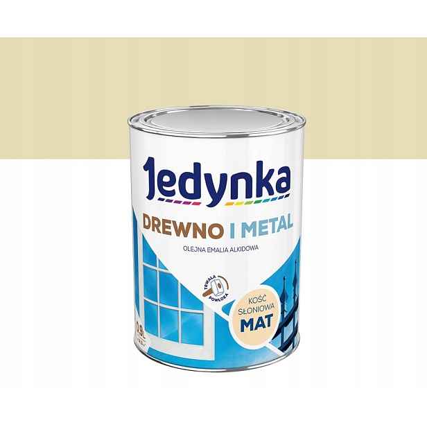 Jedynka Olejová alkydová smaltovaná hmota na dřevo a kov mat slonová kost 0,9L