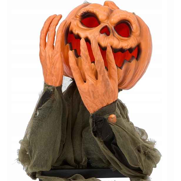 Pohyblivá halloweenská dýně s ozdobnými světelnými a zvukovými efekty