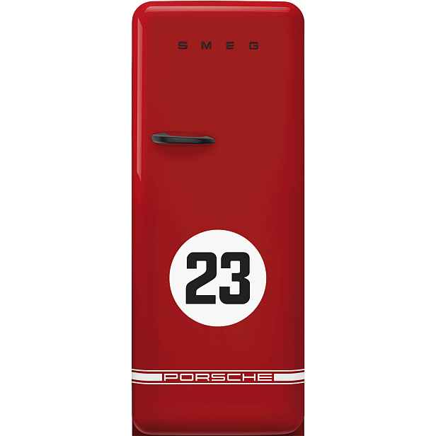 Smeg Chladnička s mrazícím boxem Porsche x SMEG 917 Salzburg, 244/26 l, otv. pravé, 153x60 cm, červená FAB28RDP9176EU