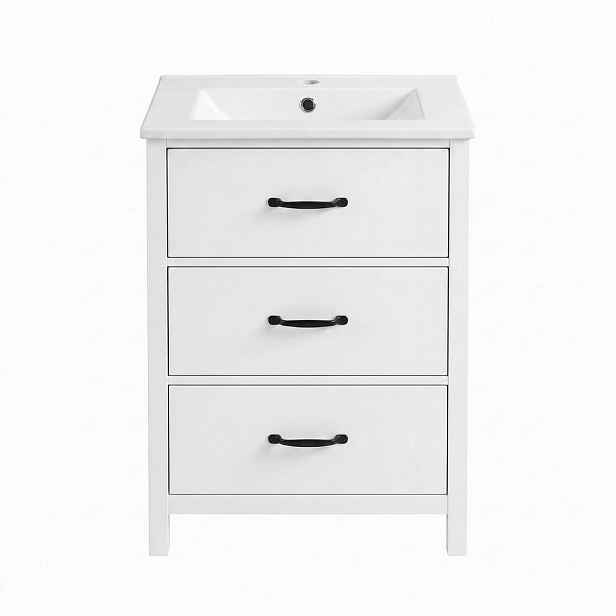 Urban Meuble KOUPELNOVÁ SKŘÍŇKA S UMYVADLEM Bílá volně stojící 61 cm