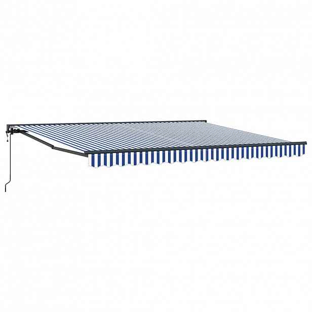 vidaXL Rám markýzy Modrá a bílá 400 × 300 cm