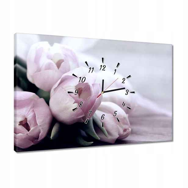 Hodiny 60x40 Tulipány Květiny