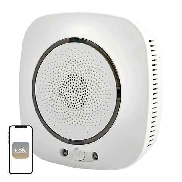 Detektor Plynu Moes Wss-s-gl Wi-Fi Alarm Aplikace Upozornění Smart Home