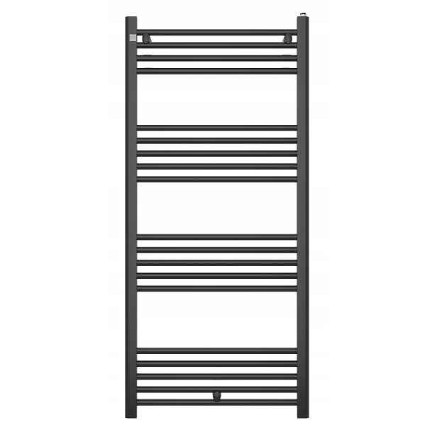 Koupelnový Radiátor 60/130 cm Černý Žebříkový Moderní Puerto