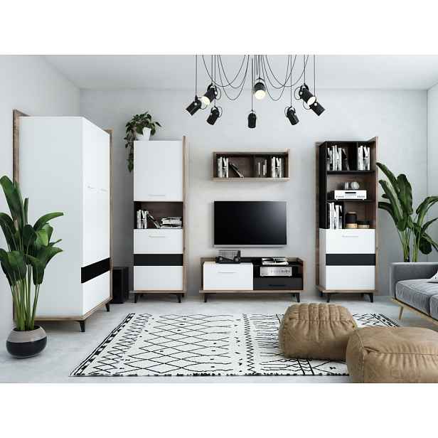 Obývací pokoj BOX 2, craft tobaco/bílá/černá