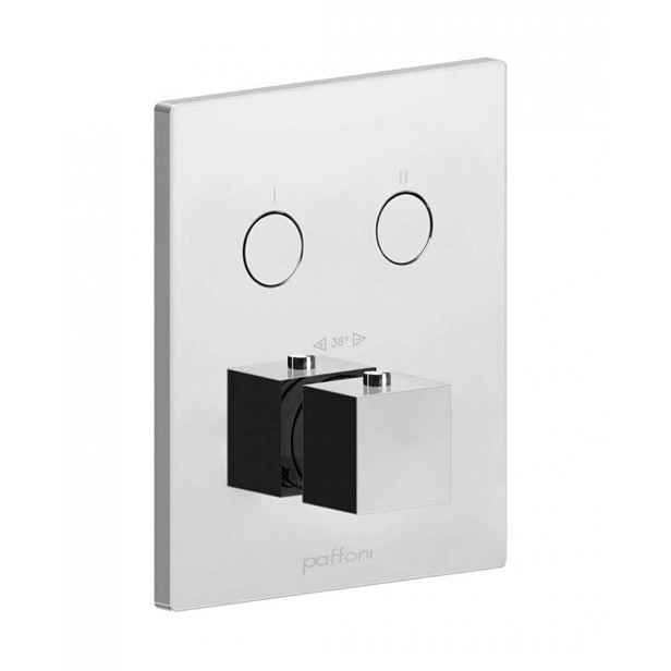 Paffoni Compact Box - Termostatická baterie pod omítku, pro 2 spotřebiče, chrom CPT518CR