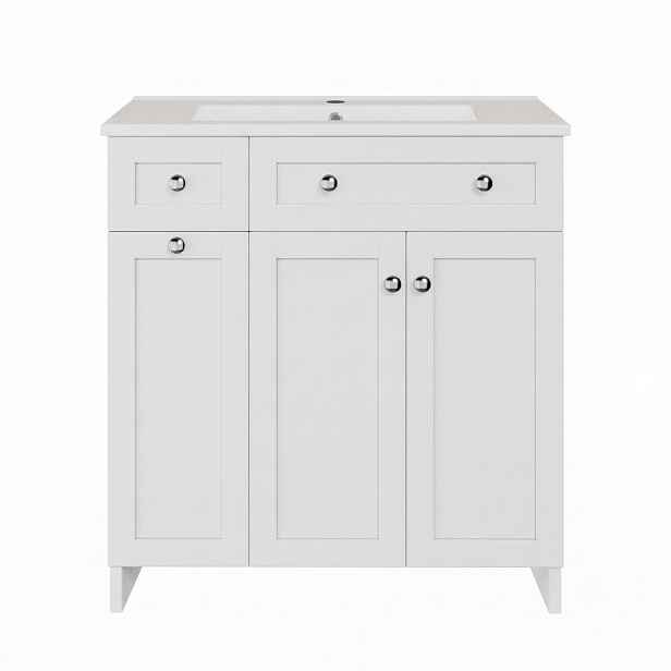 Urban Meuble KOUPELNOVÁ SKŘÍŇKA S UMYVADLEM Bílá 76 × 47 × 86 cm