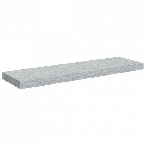 vidaXL Plovoucí nástěnná police betonově šedá 80 x 23,5 x 3,8 cm MDF