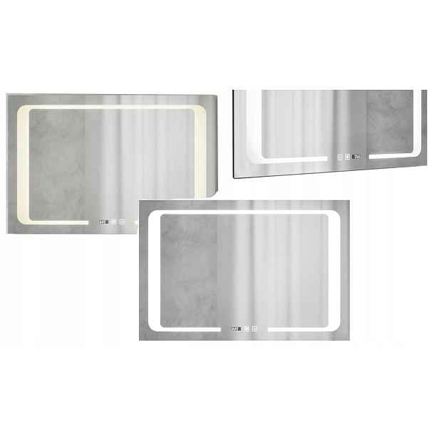 Obdélníkové podsvícené zrcadlo Minor Chrom 90x60, energeticky úsporné