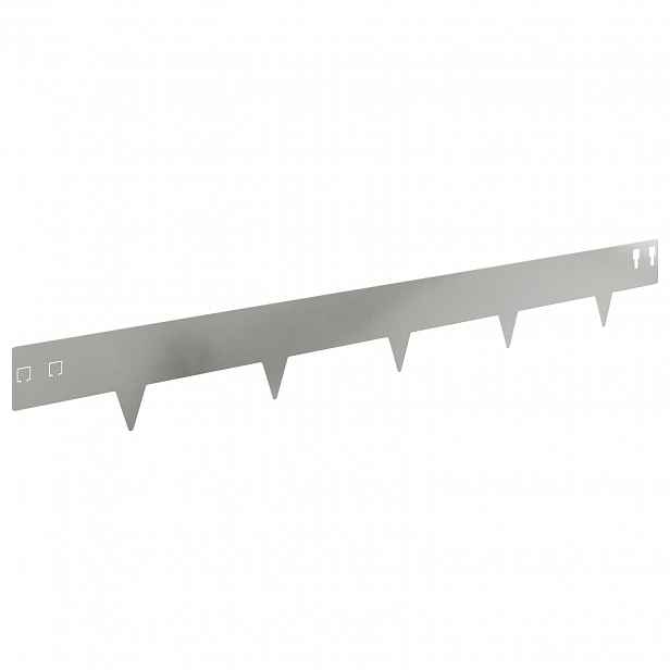 vidaXL Okraj trávníku 20 ks 100 x 12 cm Ocel Stříbrná