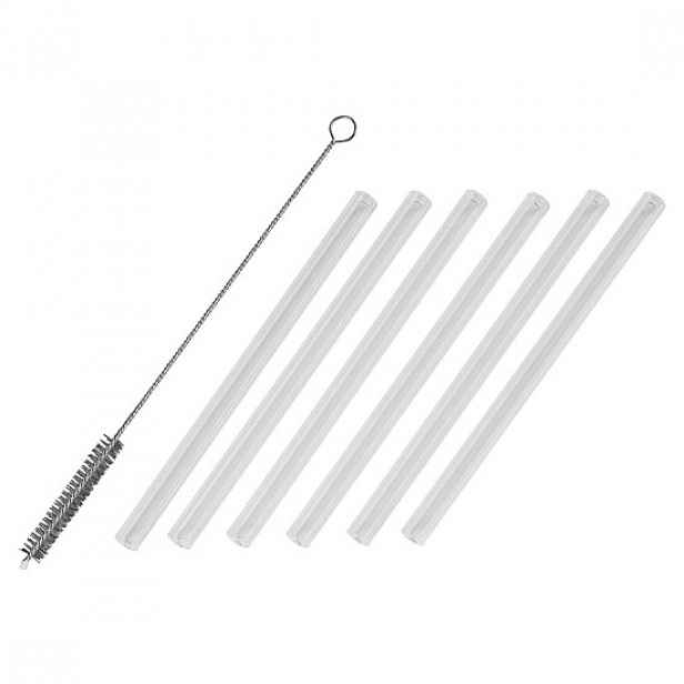 Sada 50 skleněných brček a čistícího kartáče, 147 mm - Westmark