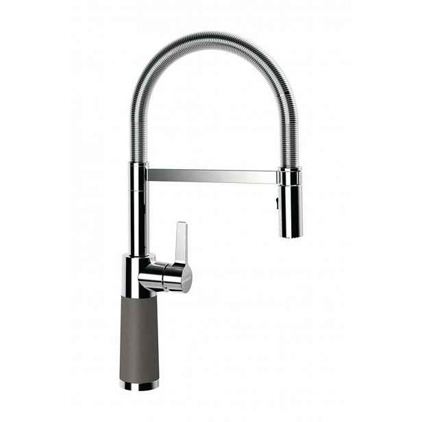 SCHOCK SC-550 - Dřezová baterie s flexibilním ramenem a sprškou, Asphalt/chrom 558000GAS