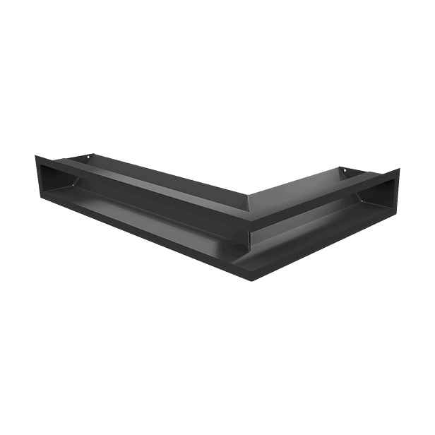 Ventilační mřížka Luft Kratki Luft rohová levá 60x40x9 cm černá Mat Sf