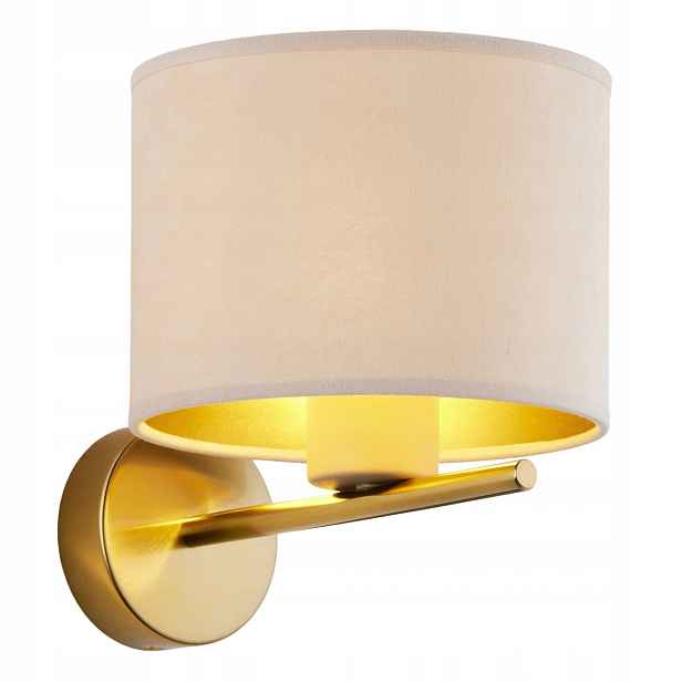 Sigma Lighting nástěnná lampa ariel béžovo-zlatá velurová 1xE27 15w