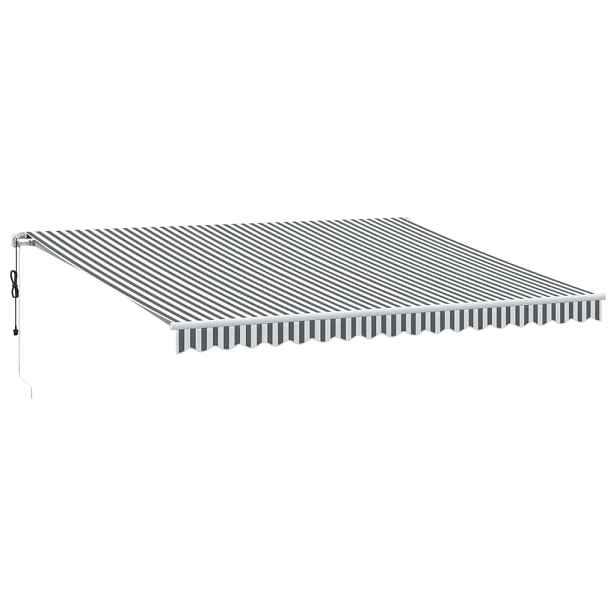 vidaXL Automatická zatahovací markýza antracitová a bílá 450 x 350 cm