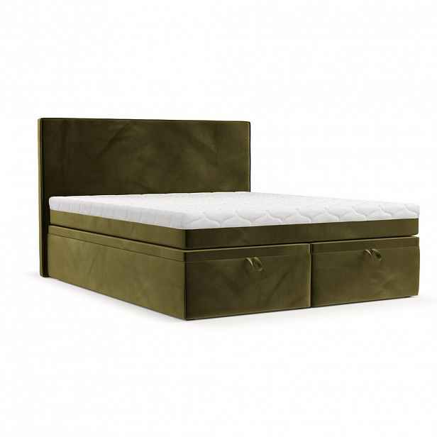 AltaBeds POSTEL BOXSPRING ZALLA 160/200 Olivově zelená