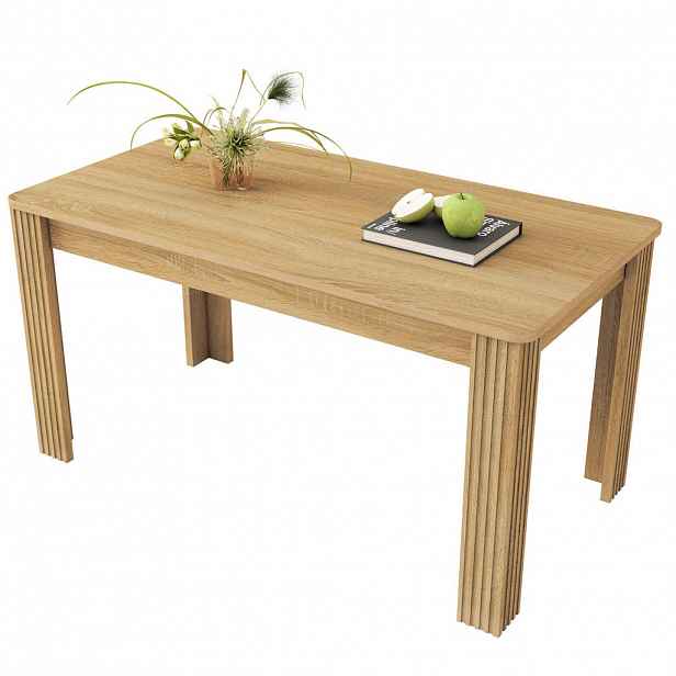 Modfu JÍDELNÍ stůl dubová 116x65x75 cm barva z dřevotřísky se stabilní konstrukcí