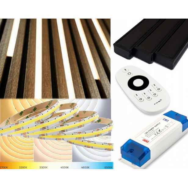Osvětlení lamel Černé Kloše 5x Led lampa Cob Cct Multiwhite 2700-6500K