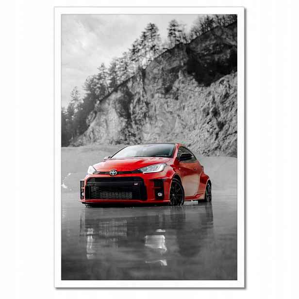 Plakáty v rámu 40x60 Červená Toyota Bw