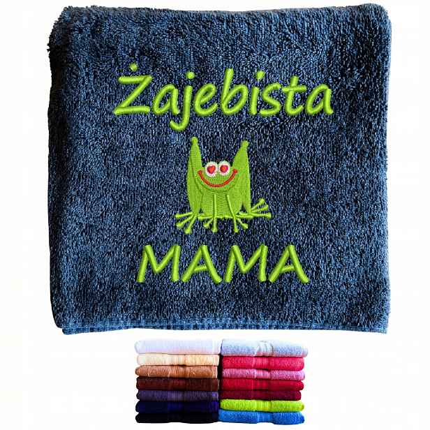 Ručník Žabí Maminka Dárek K Svátek Matek Matky Narozeniny Vtipný Výšivkou