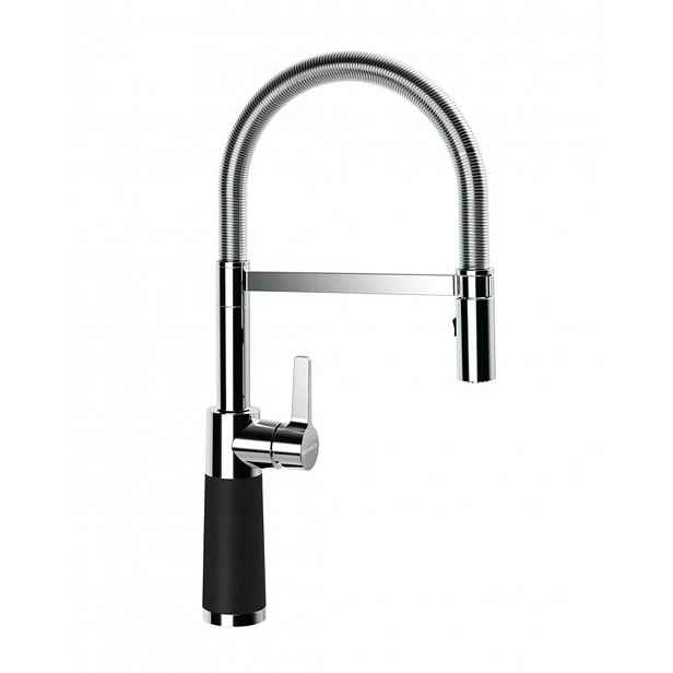 SCHOCK SC-550 - Dřezová baterie s flexibilním ramenem a sprškou, Nero/chrom 558000GNE