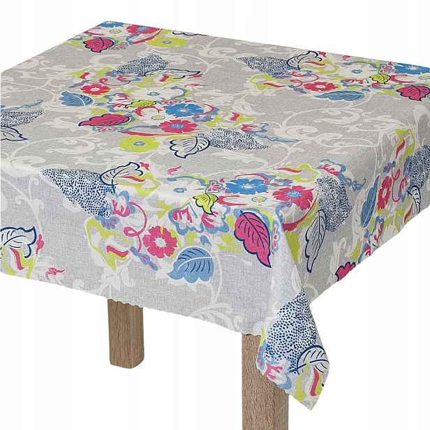 Ubrus odolný proti skvrnám s květinovým motivem Letní fantazie 120 x 200 cm