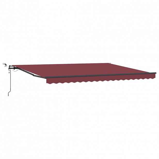 vidaXL Stahovací markýza Hnědá 450 × 300 cm Polyester