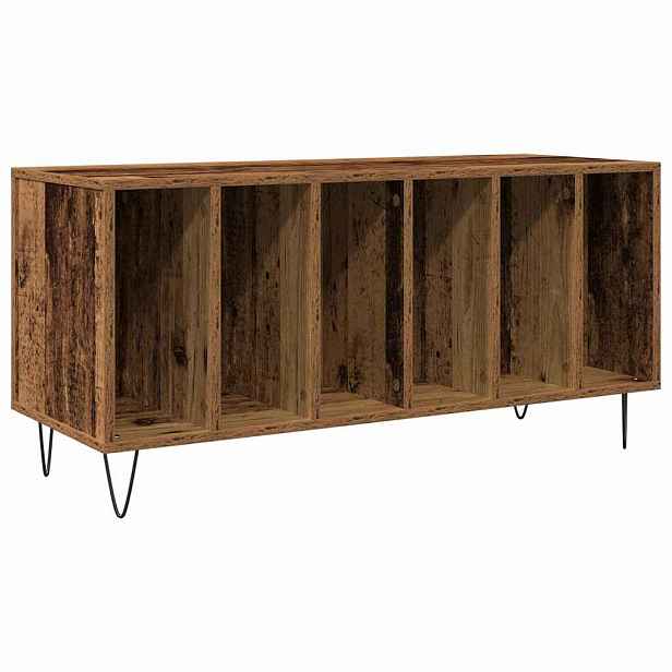 vidaXL Skříň na gramofonové desky Staré dřevo 100 x 38 x 48 cm