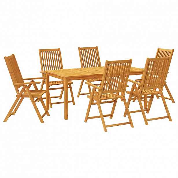 vidaXL 7dílný zahradní jídelní set 180x90x75 cm masivní akáciové dřevo