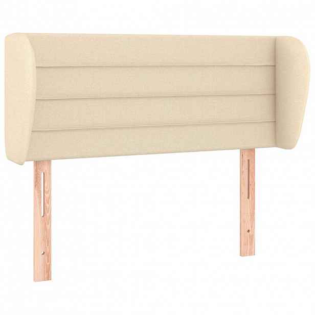 vidaXL Čelo postele typu ušák krémové 83x23x78/88 cm textil