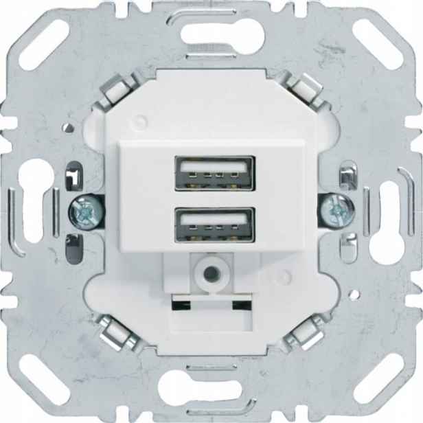 Berker One.Platform – zásuvka 2xUSB typu A, bílá