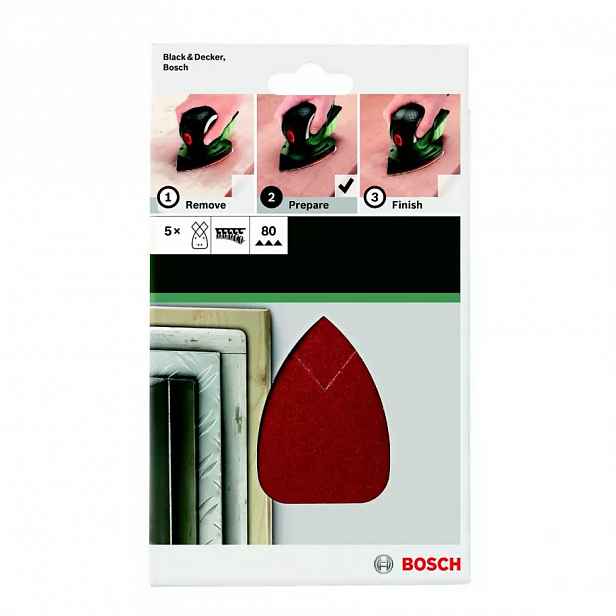 Brusný papír Ř95x135 Mm, G80, 4 Děr, Suchý Zip B&D Mouse