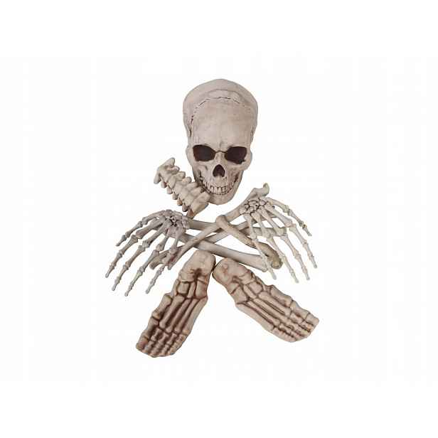Sada plastových kostek na Halloween, dekorace lebka 12 kusů Guirca
