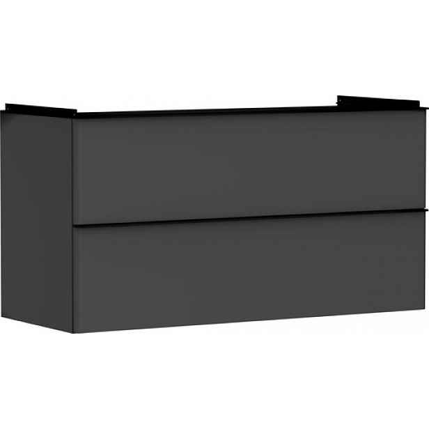 Skříňka pod umyvadlo bez umyvadla Hansgrohe Xelu Q 118x62,5x47,5 cm šedá matná 54036670