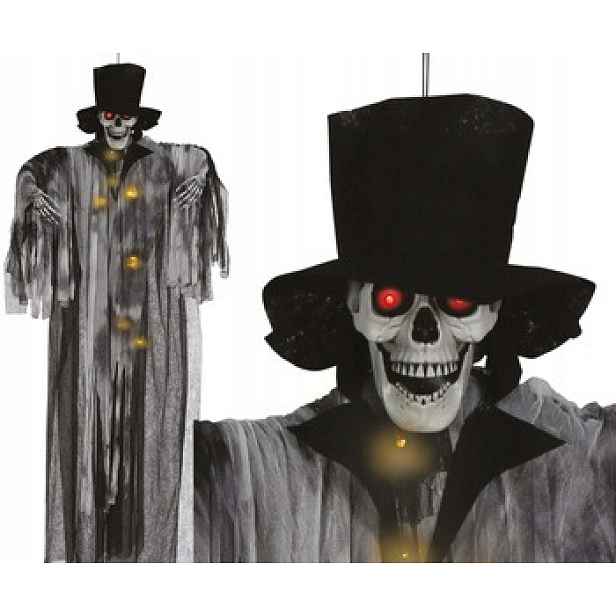 Závěsný Kostra přízraku 200 cm interaktivní pohyb zvuk světlo Halloween