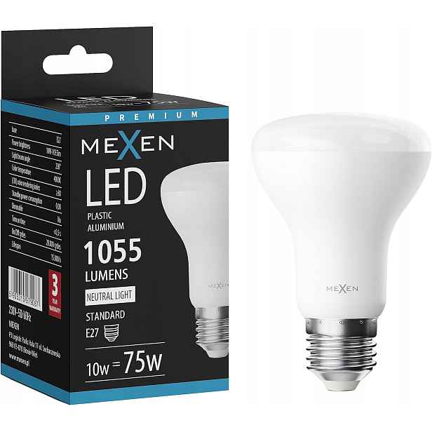 Mexen Nova Led Žárovka E27 R63 10W Neutrální Bílá 4000K 1055 LM
