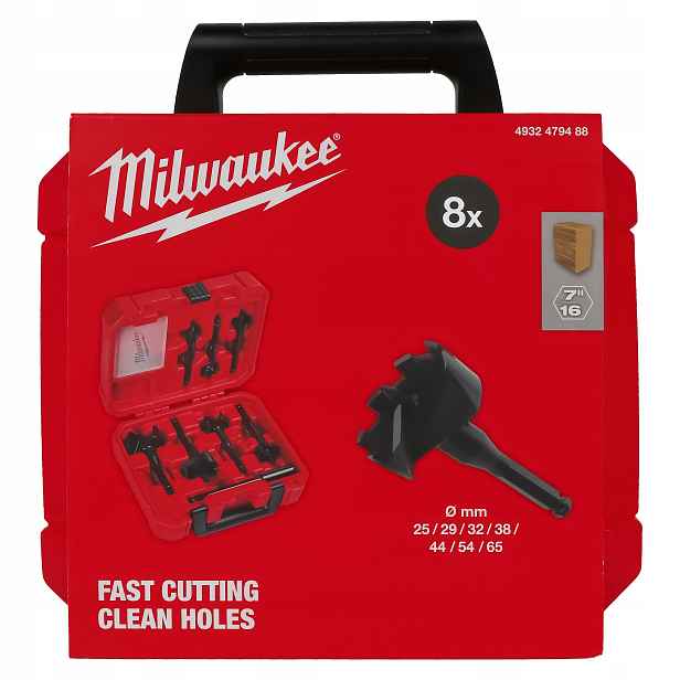 Sada vykružovacích vrtáků 25-65 mm 7 ks v balení Milwaukee