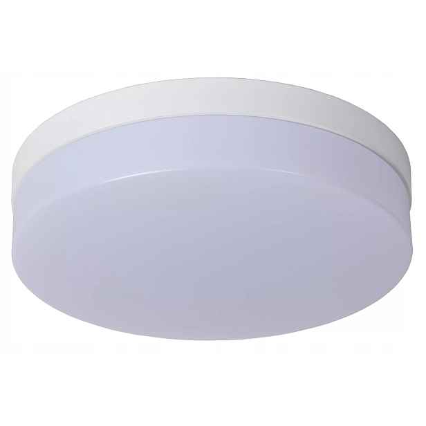 Stropní Svítidlo do koupelny bílý kulatý 28 cm teplá barva IP44 Lucide