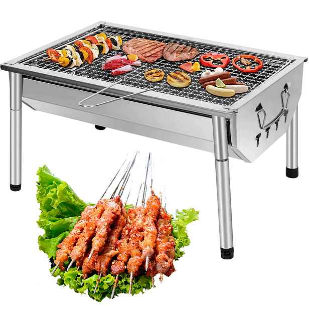 Přenosný Turistický Gril Na Uhlí, Skládací Kempingový Kufr Bbq