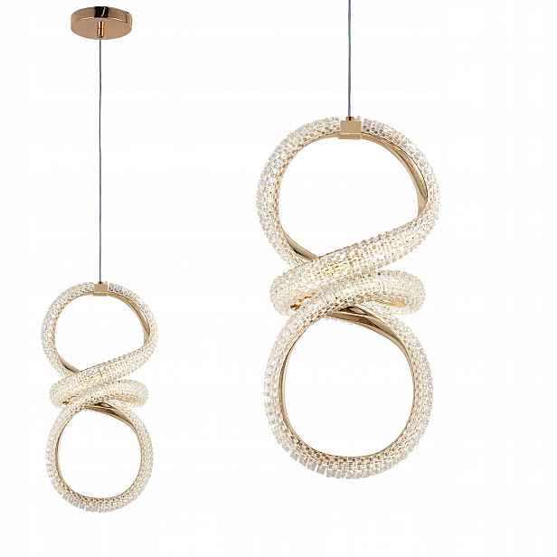 stropní svítidlo Led Závěsná Zlatá Samostatná Ozdobná Spirála Glamour