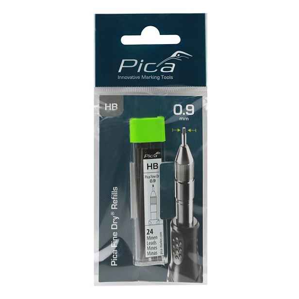 Tuhy náhradní Pica Fine Dry 0,9 mm černé 24 ks tvrdost HB